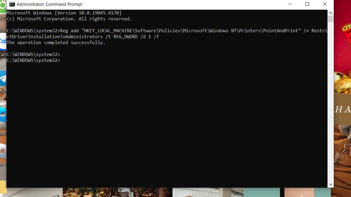 Cấu hình lại Regedit để fix lỗi 0x00000709 bước 3